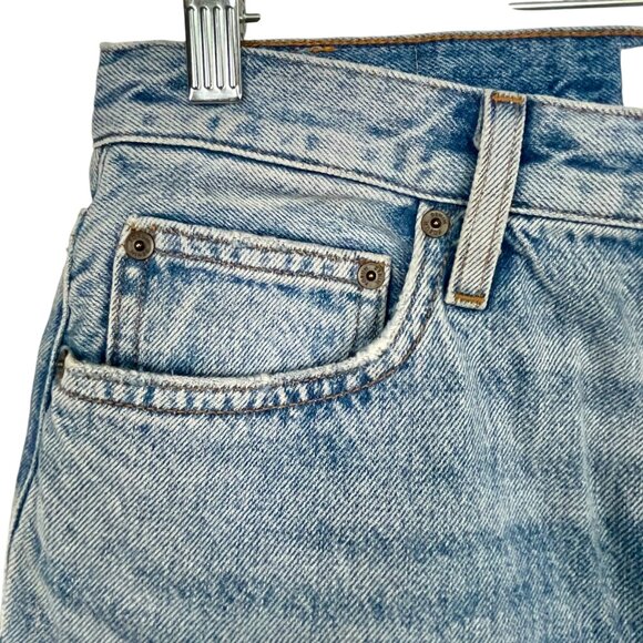 Aritzia Denim Forum The Farrah High Rise Wide Leg Blue Button Fly Jean 28L / 29 - Picture 9 of 16